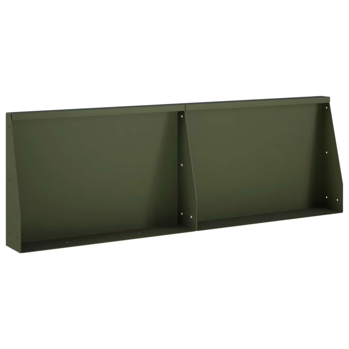 Støttemur 2 stk. 60 x 12 x 40 cm Stål Olivengrøn