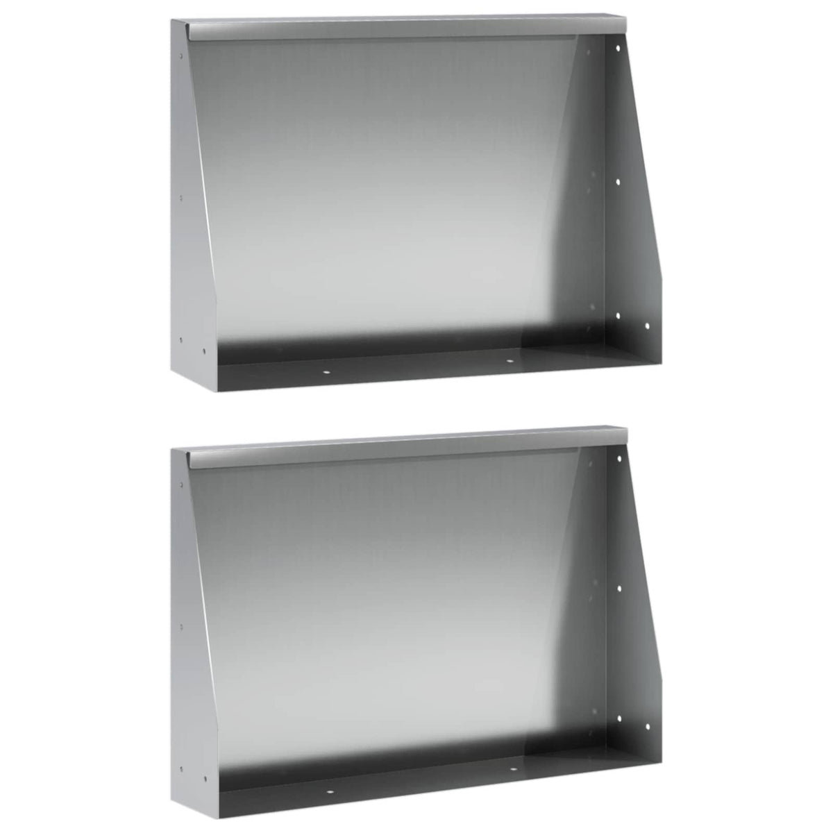 Støttemur 2 stk. 60 x 12 x 40 cm Galvaniseret stål Sølv