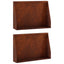 Støttemur 2 stk. 60 x 12 x 40 cm Cortenstål Rusten