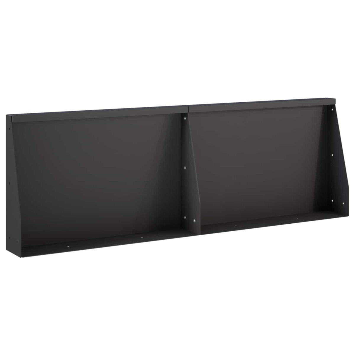 Støttemur 2 stk. 60 x 12 x 50 cm Stål Sort