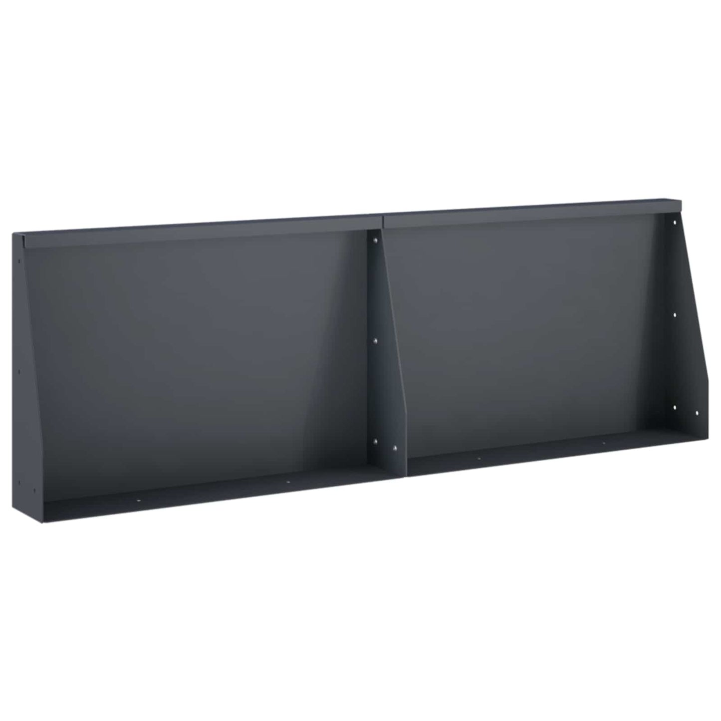 Støttemur 2 stk. 60 x 12 x 50 cm Stål Antracit