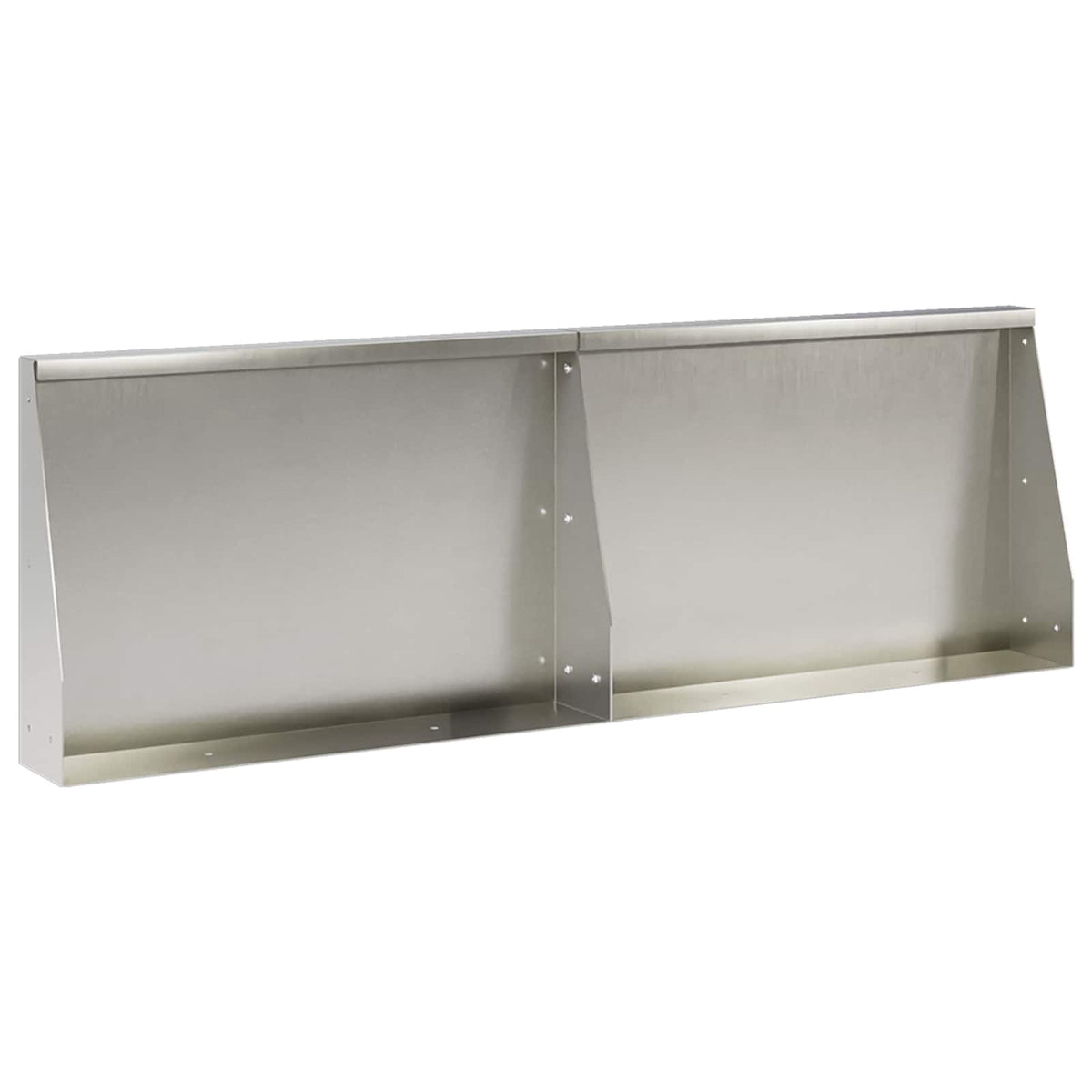 Støttemur 2 stk. 60 x 12 x 50 cm Rustfrit stål Sølv