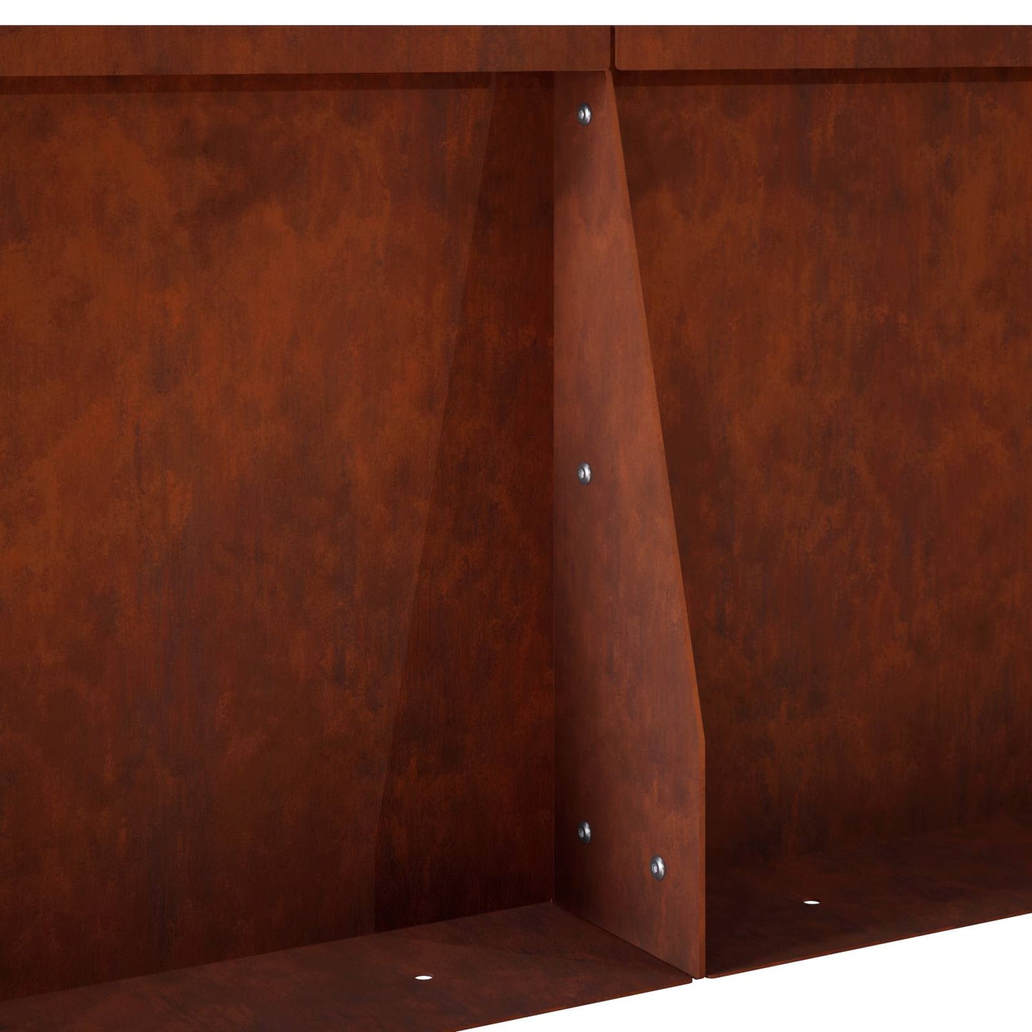 Støttemur 2 stk. 60 x 12 x 50 cm Cortenstål Rusten
