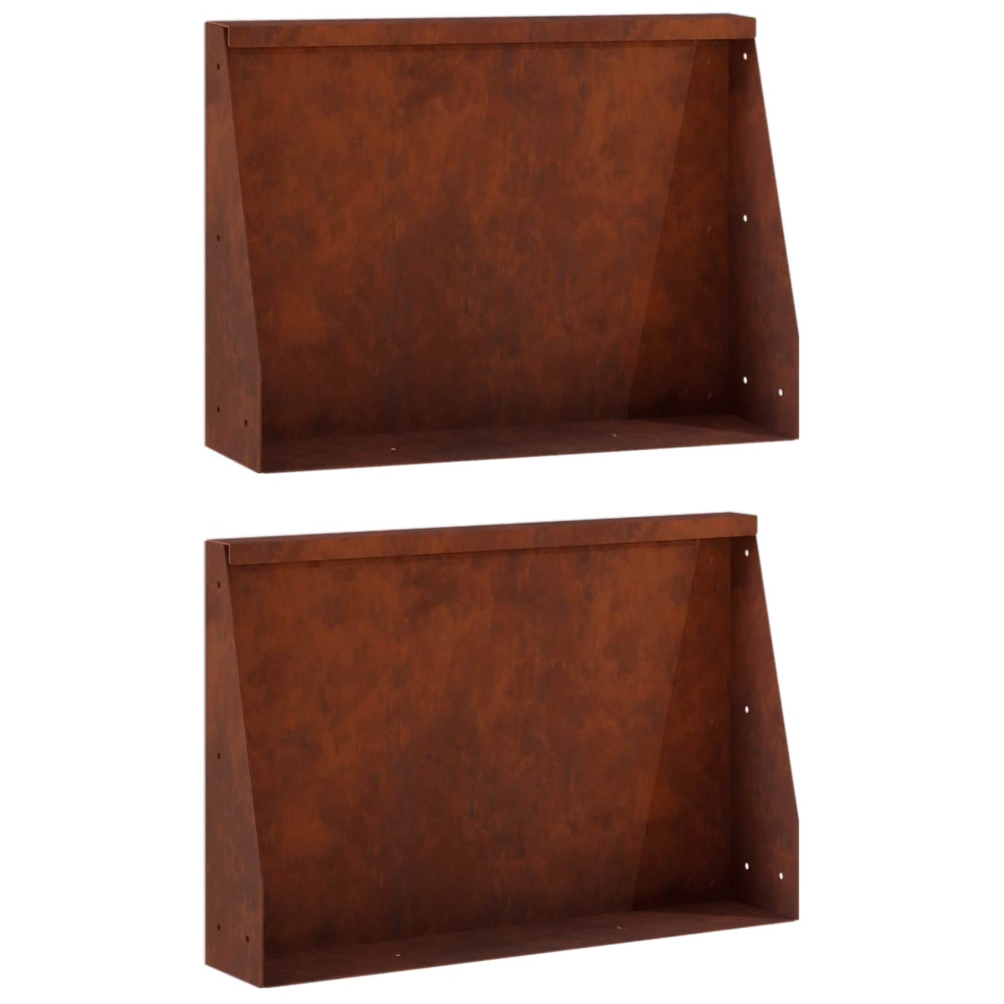Støttemur 2 stk. 60 x 12 x 50 cm Cortenstål Rusten