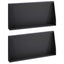 Støttemur 2 stk. 80 x 12 x 30 cm Stål Sort