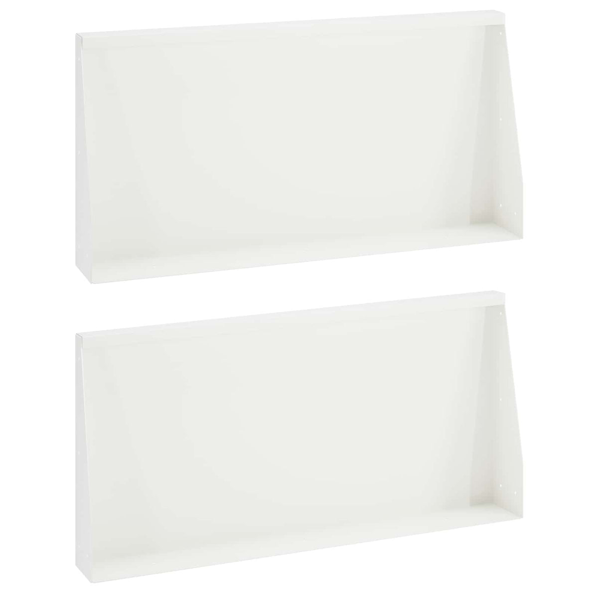 Støttemur 2 stk. 80 x 12 x 30 cm Stål Hvid