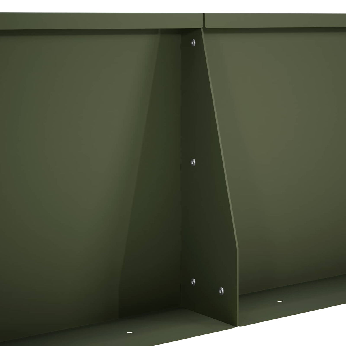 Støttemur 2 stk. 80 x 12 x 30 cm Stål Olivengrøn