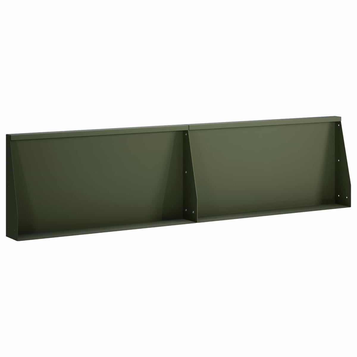 Støttemur 2 stk. 80 x 12 x 30 cm Stål Olivengrøn