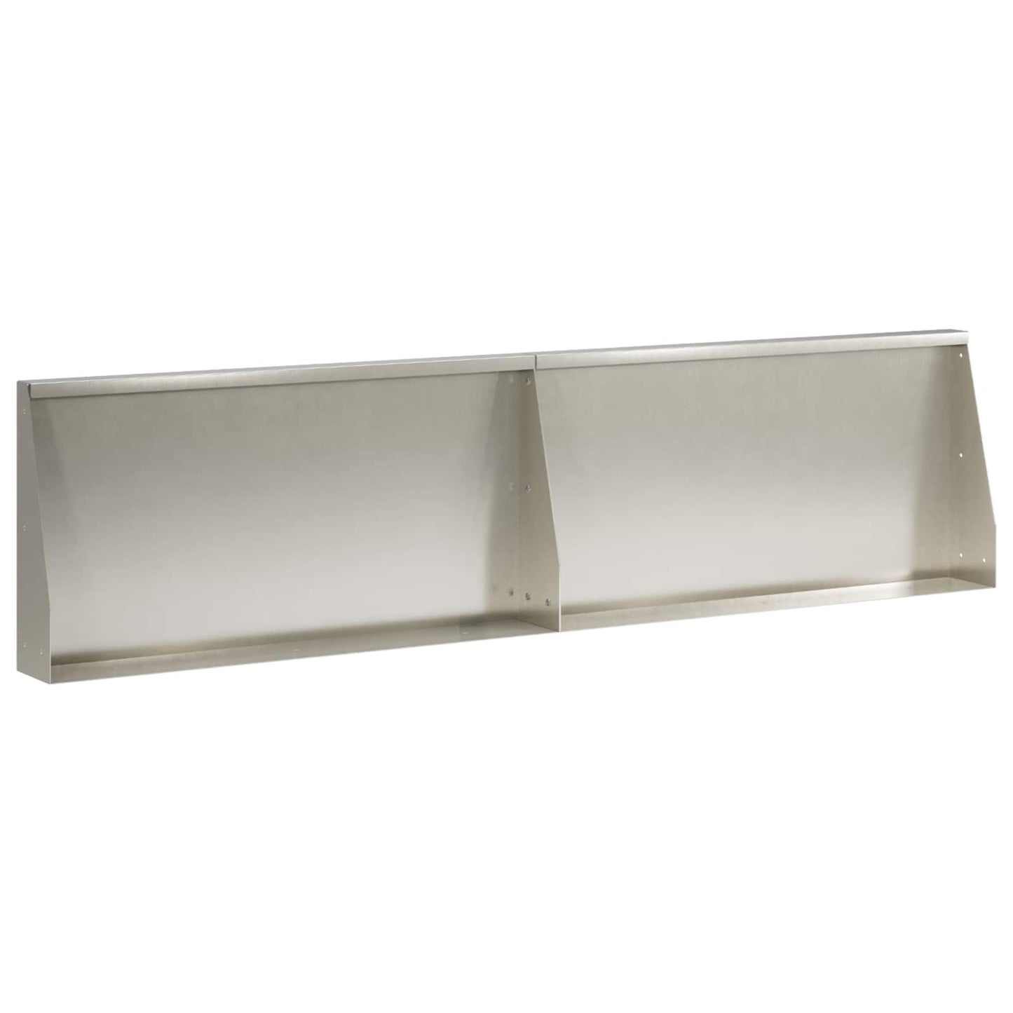 Støttemur 2 stk. 80 x 12 x 30 cm Rustfrit stål Sølv