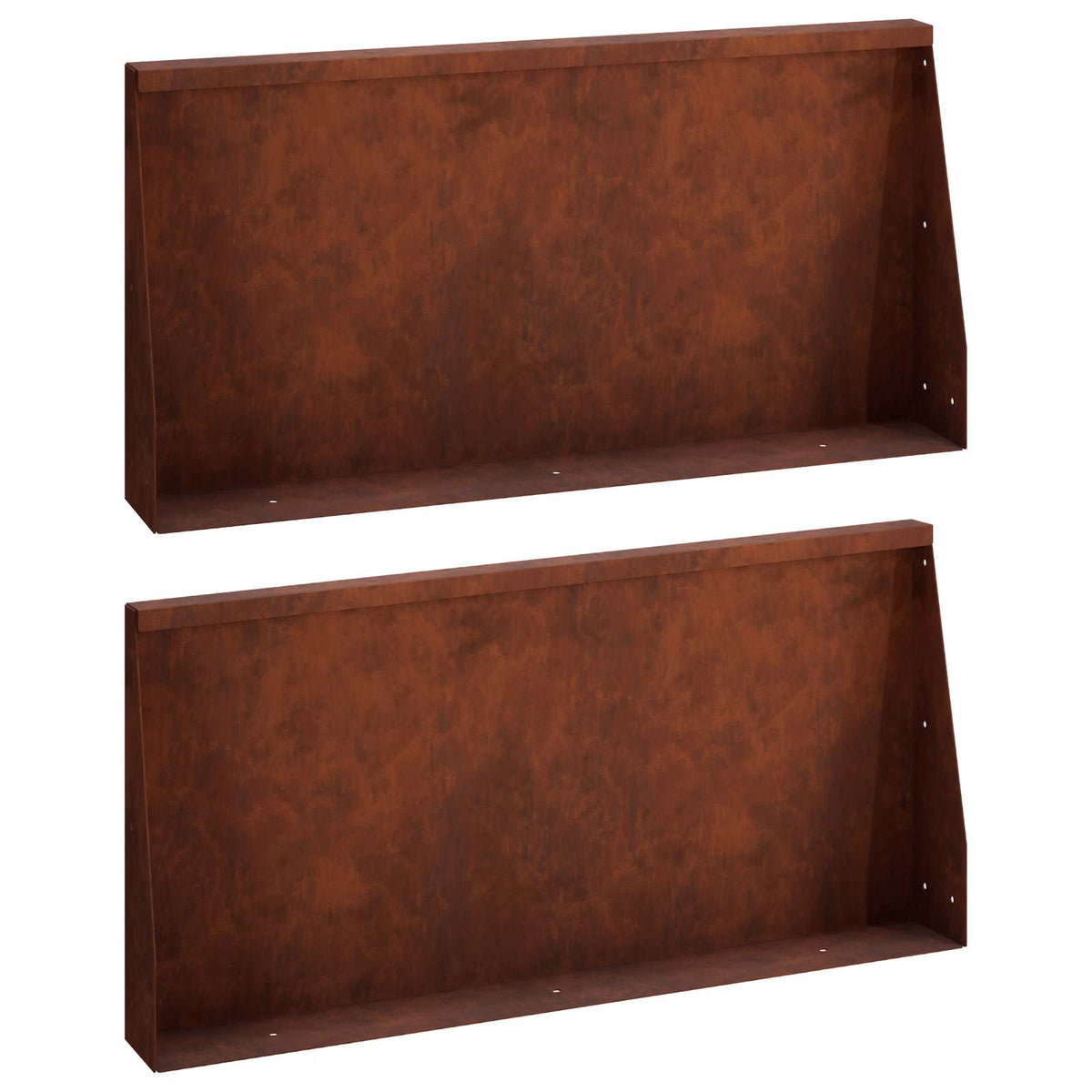 Støttemur 2 stk. 80 x 12 x 30 cm Cortenstål Rusten