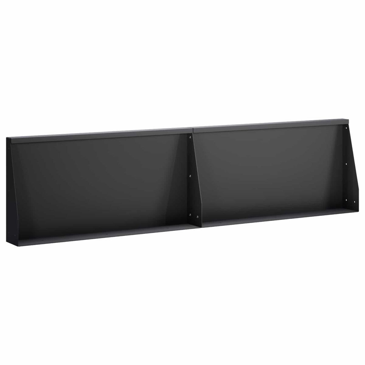Støttemur 2 stk. 80 x 12 x 40 cm Stål Sort
