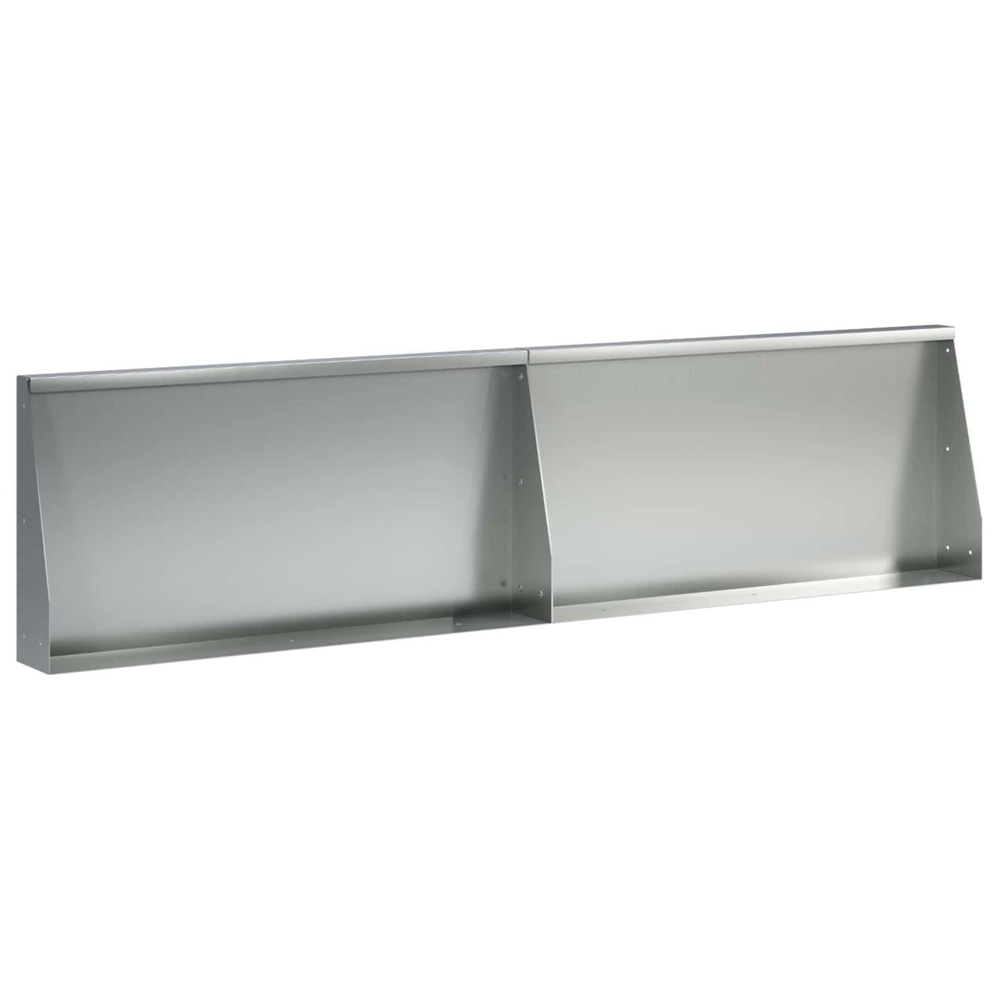 Støttemur 2 stk. 80 x 12 x 40 cm Galvaniseret stål Sølv
