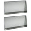 Støttemur 2 stk. 80 x 12 x 40 cm Galvaniseret stål Sølv