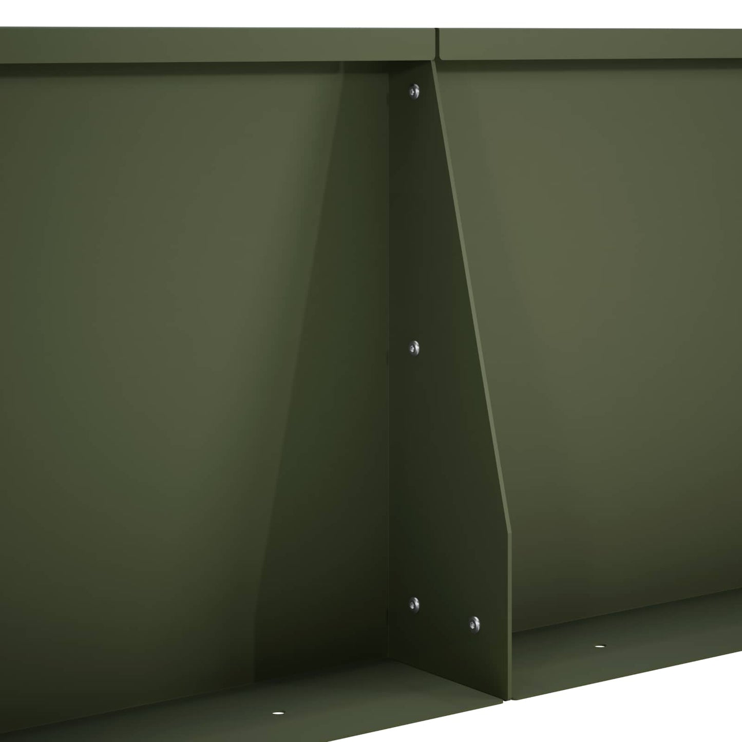 Støttemur 2 stk. 80 x 12 x 50 cm Stål Olivengrøn