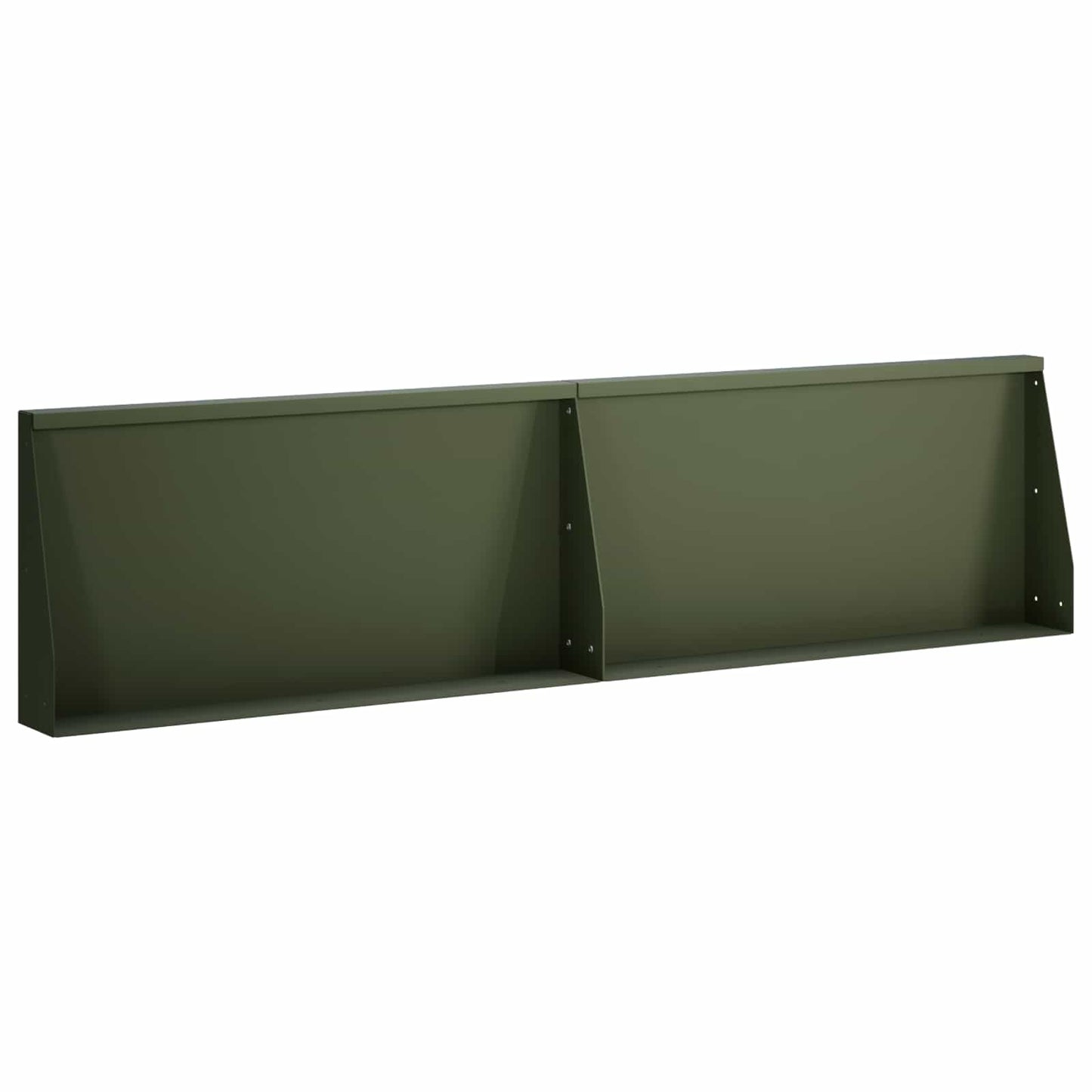 Støttemur 2 stk. 80 x 12 x 50 cm Stål Olivengrøn