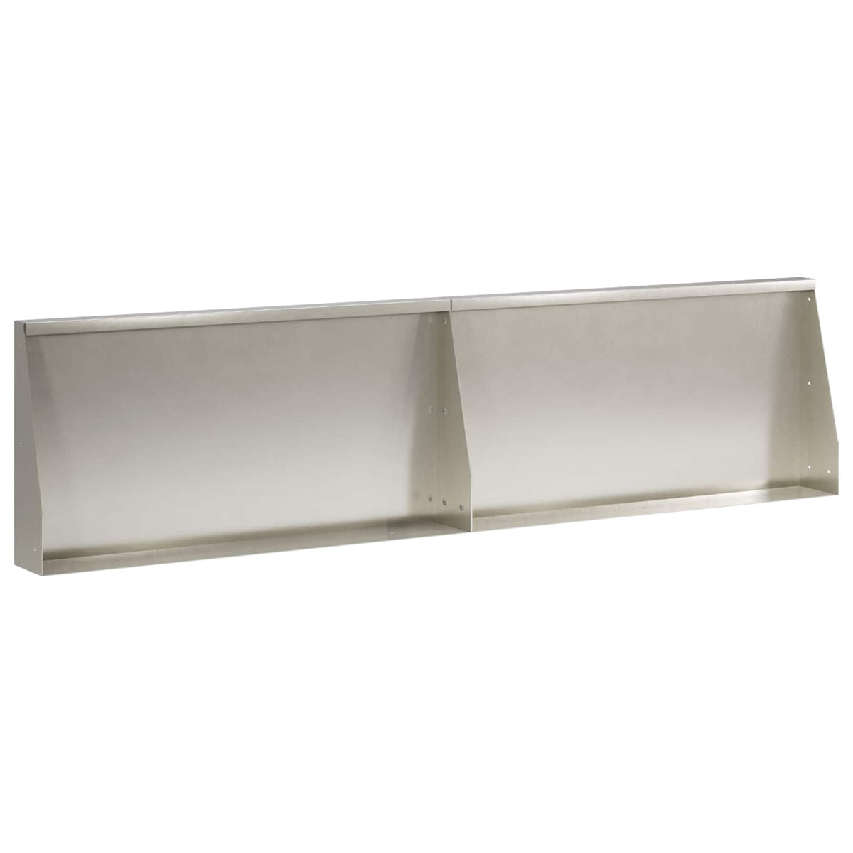 Støttemur 2 stk. 80 x 12 x 50 cm Rustfrit stål Sølv
