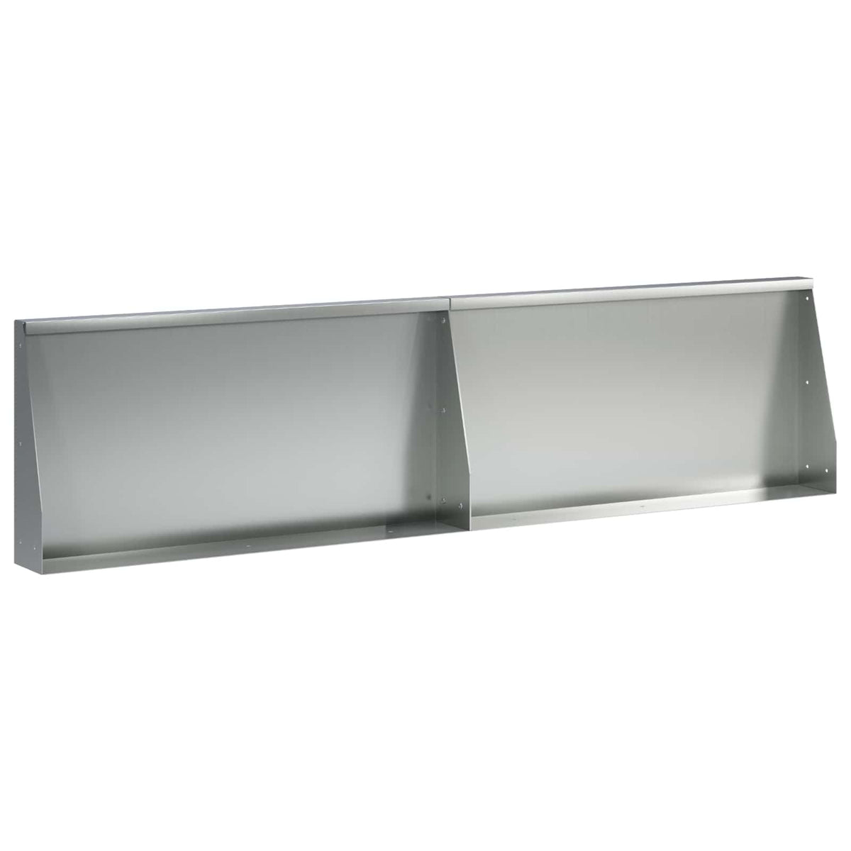 Støttemur 2 stk. 80 x 12 x 50 cm Galvaniseret stål Sølv