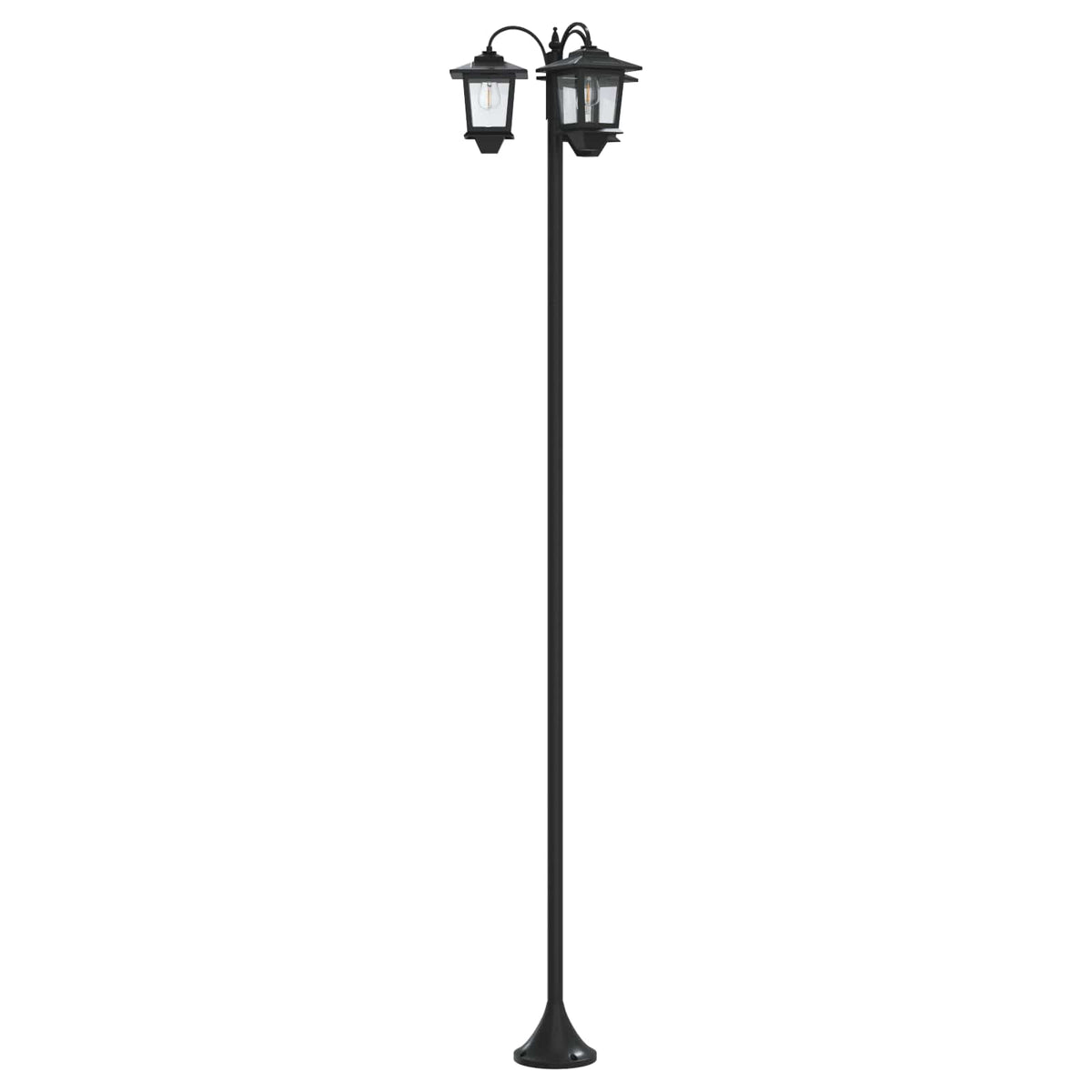 3-hoved lampepost with LED Bulb Sort 16 x 16 x 187 cm