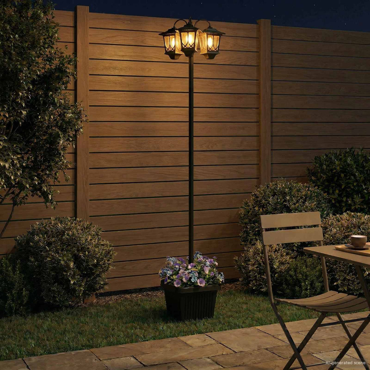 Udesolarlampe with LED Bulb Sort
