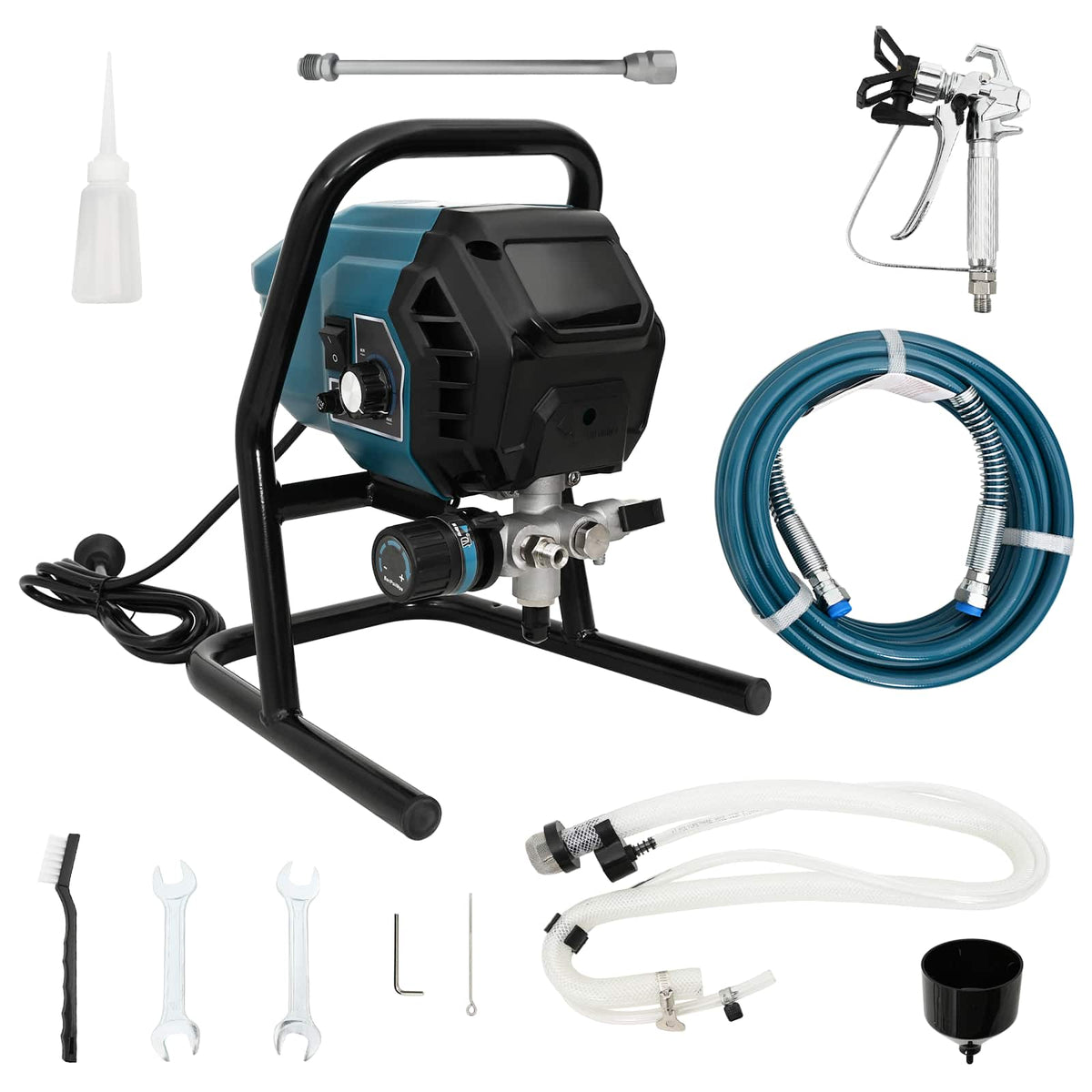 Udenluft Malersprøjte 7,6 m Slange 220V 1,5 L/min 200 Bar