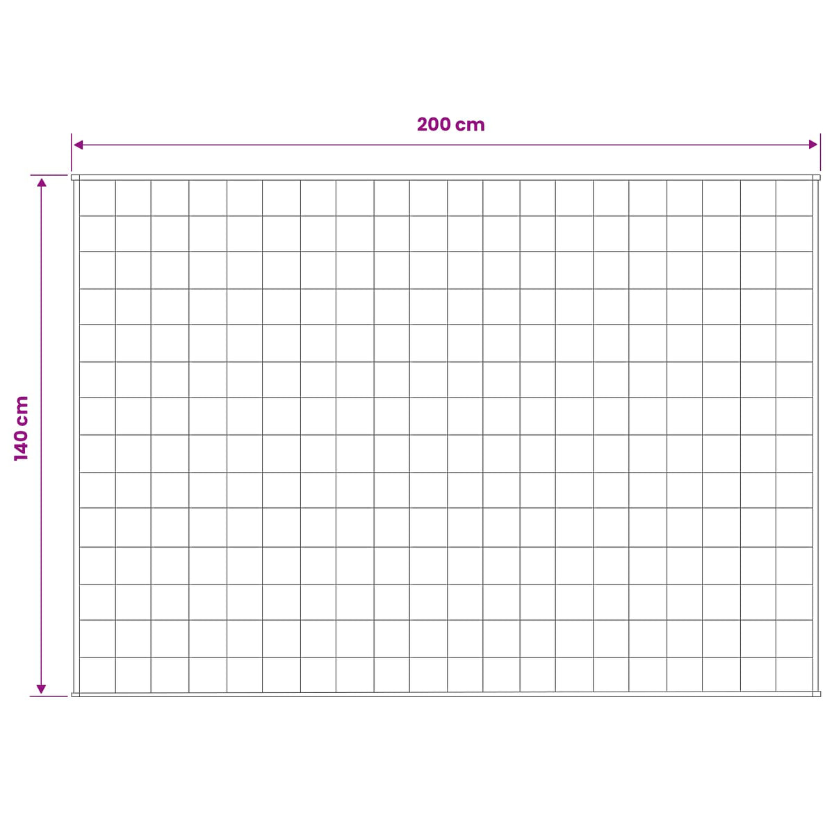 Vægtet tæppe Hvid 140 x 200 cm 6 kg 100% Bomuld 205T