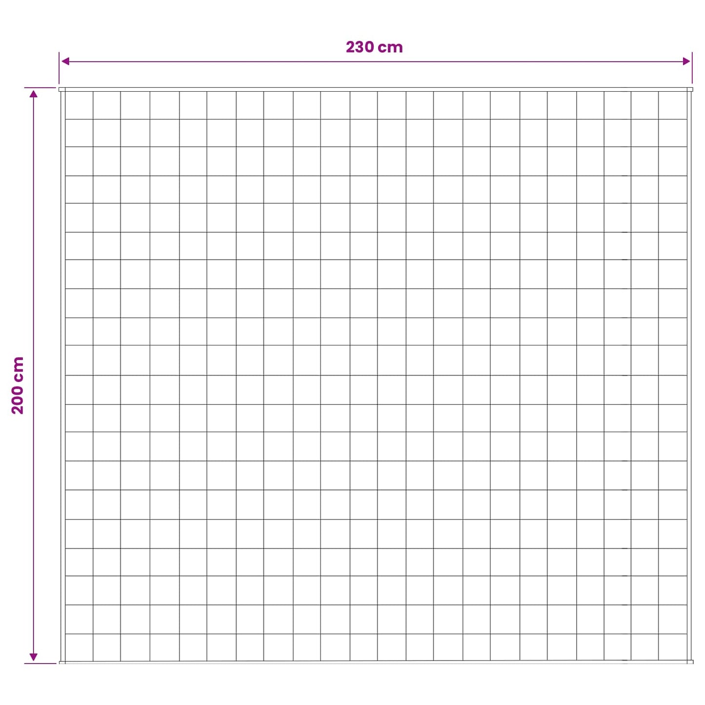 Vægtet tæppe Antracit 200 x 230 cm 13 kg 100% Bomuld 205T