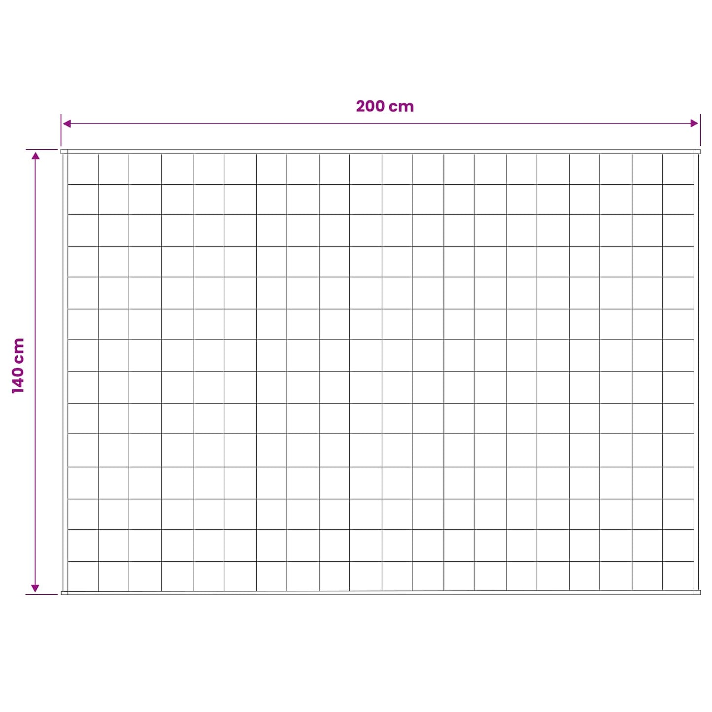 Vægtet tæppe Hvid 140 x 200 cm 10 kg 100% Bomuld 205T