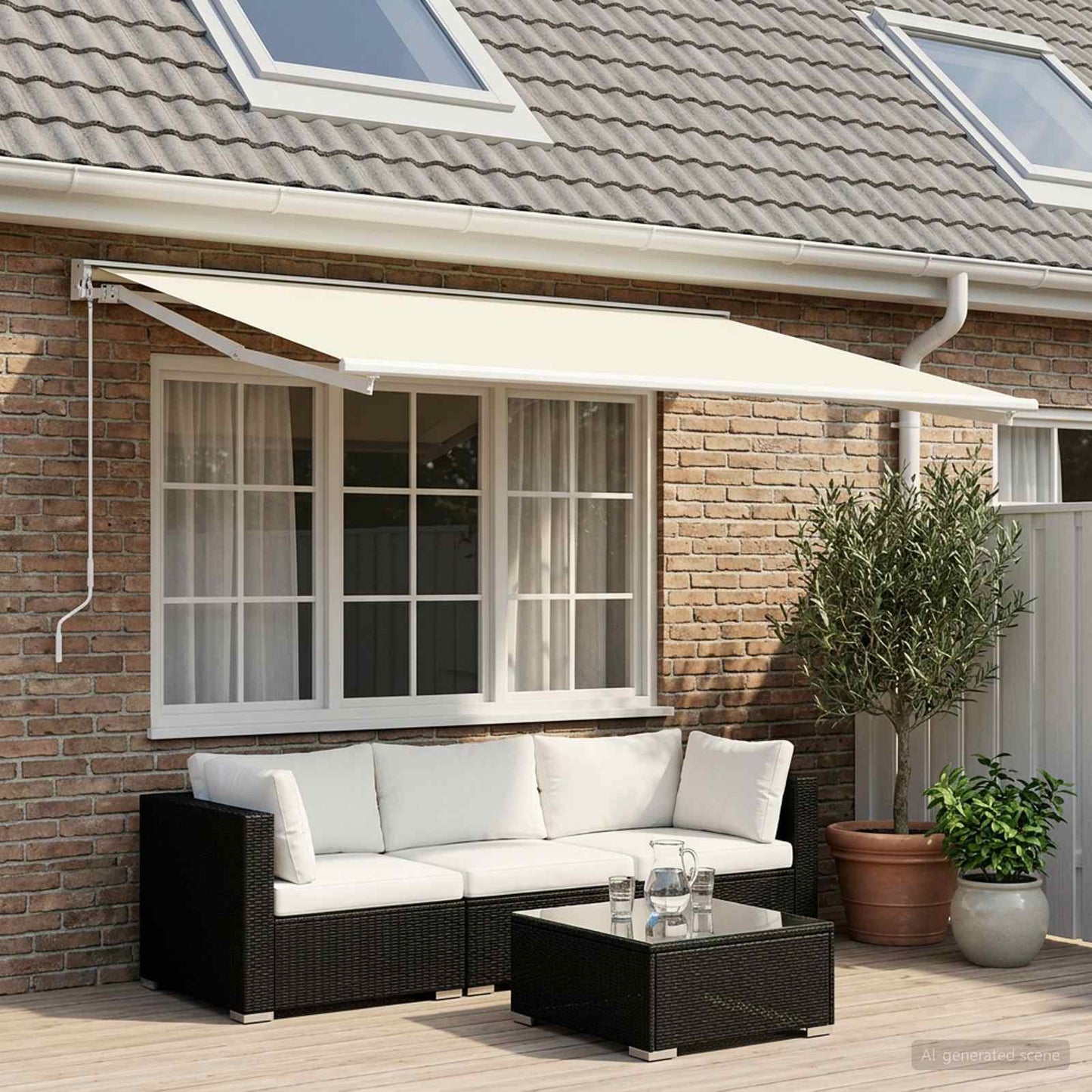 Reservedug til markise Cremefarvet 400 x 200 cm Polyester