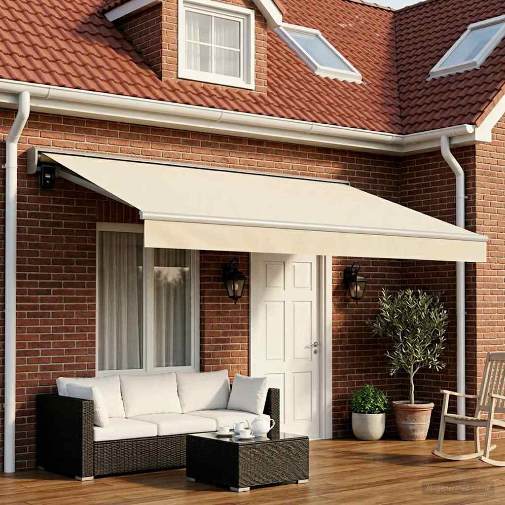 Reservedug til markise Cremefarvet 500 × 300 cm Polyester