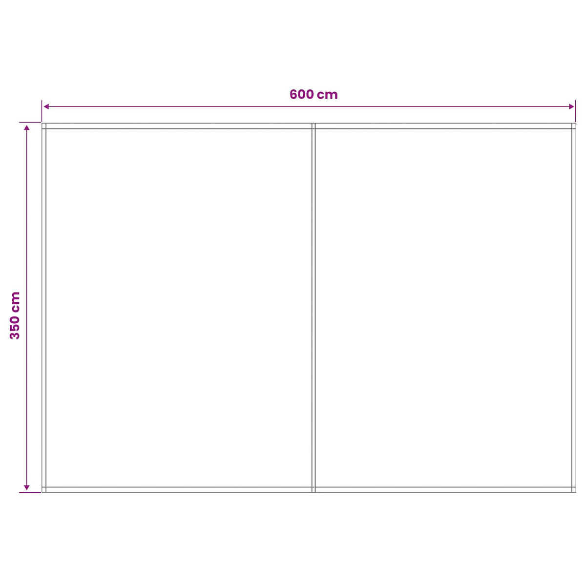 Reservedug til markise Cremefarvet 600 × 350 cm Polyester