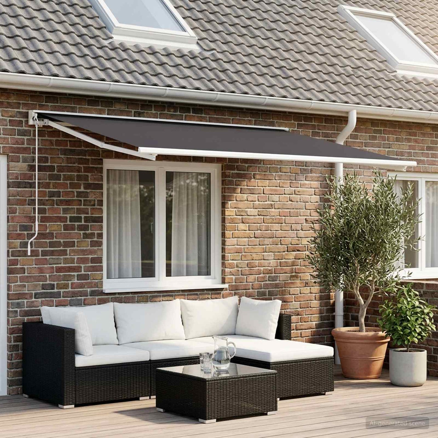 Reservedug til markise Antracit 250 x 200 cm Polyester