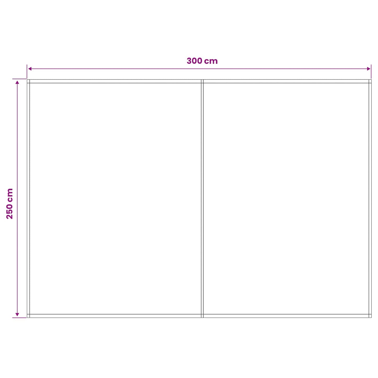 Reservedug til markise Bordeaux Rød 300 x 250 cm Polyester