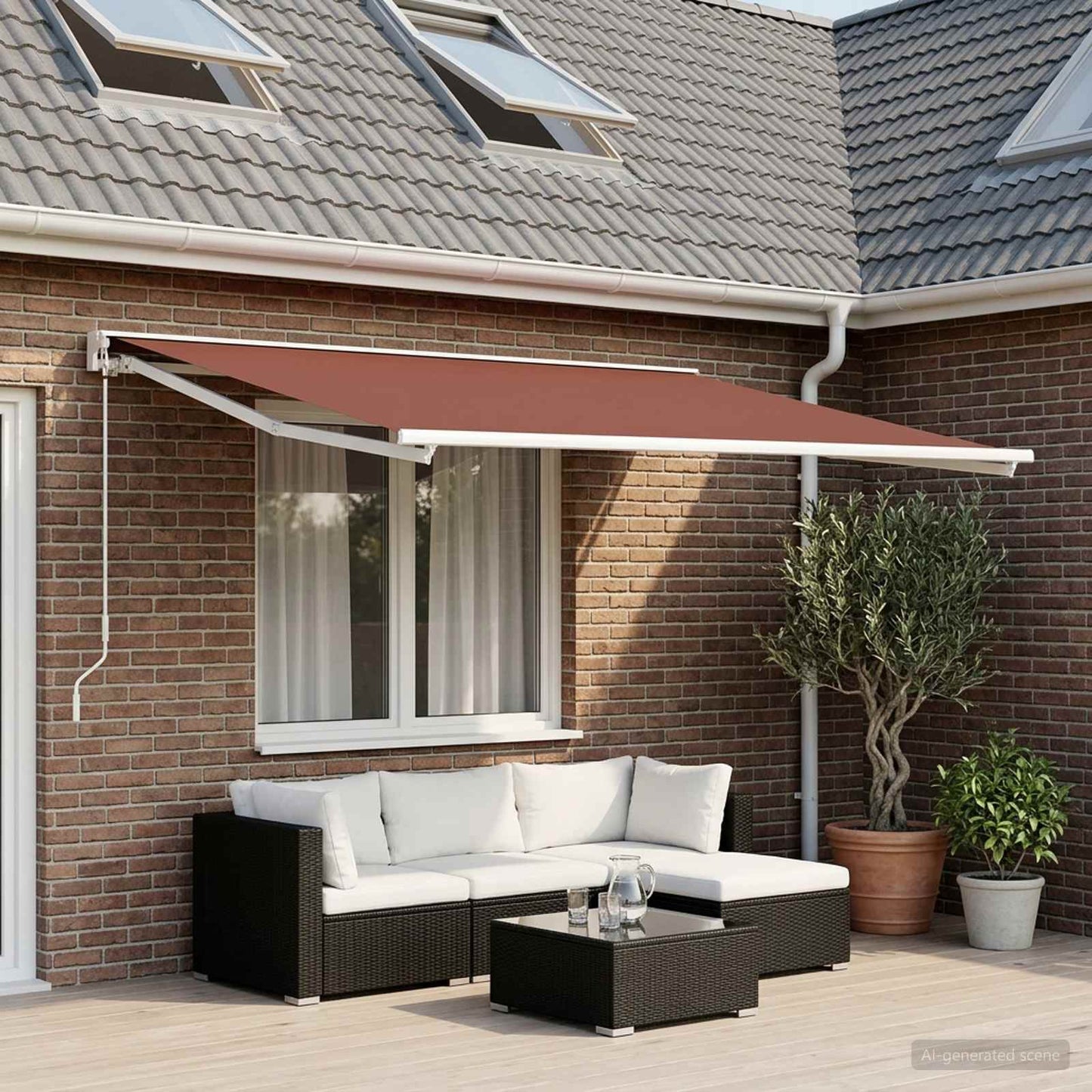 Reservedug til markise Brun 350 x 200 cm Polyester