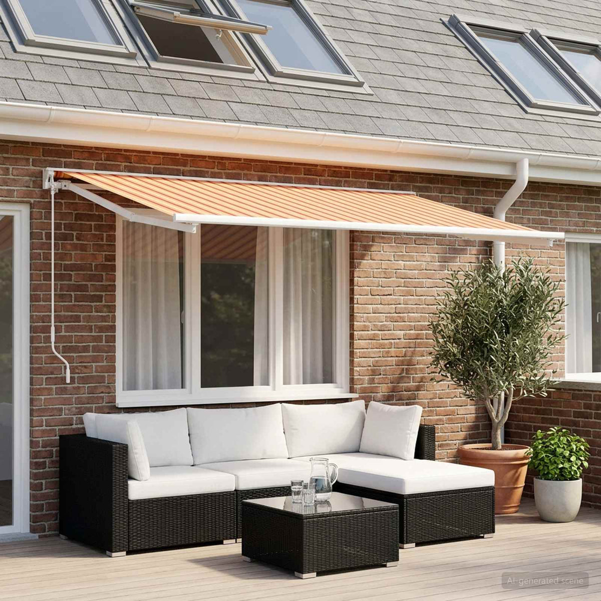 Reservedug til markise Flerfarvet 250 x 200 cm Polyester