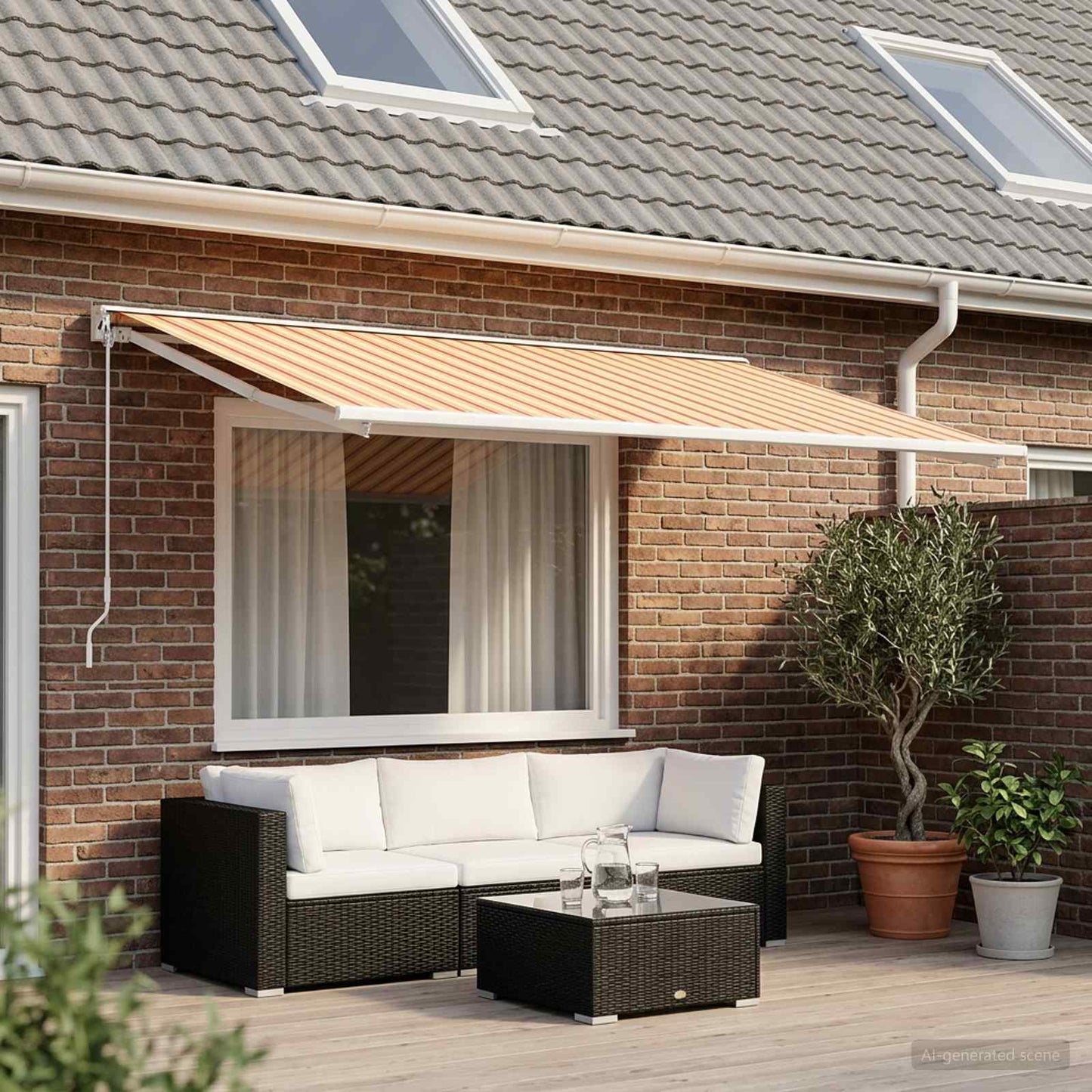 Reservedug til markise Flerfarvet 600 × 350 cm Polyester