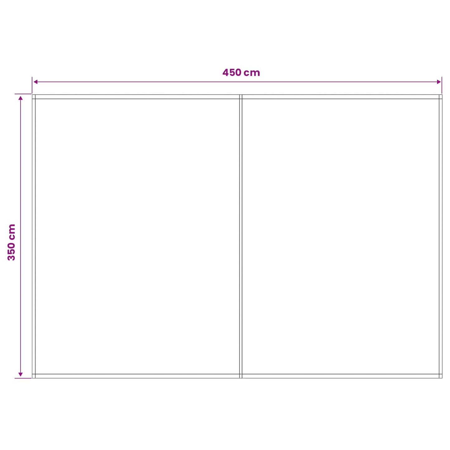 Reservedug til markise Blå og Orange 450 × 350 cm Polyester