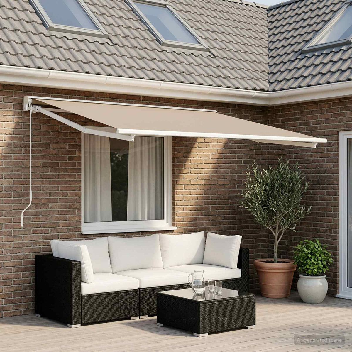 Reservedug til markise Beige 350 x 200 cm Polyester