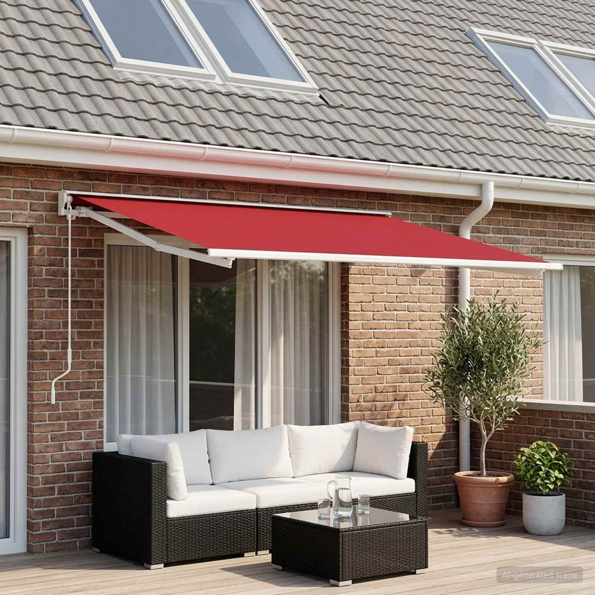 Reservedug til markise Rød 300 x 250 cm Polyester