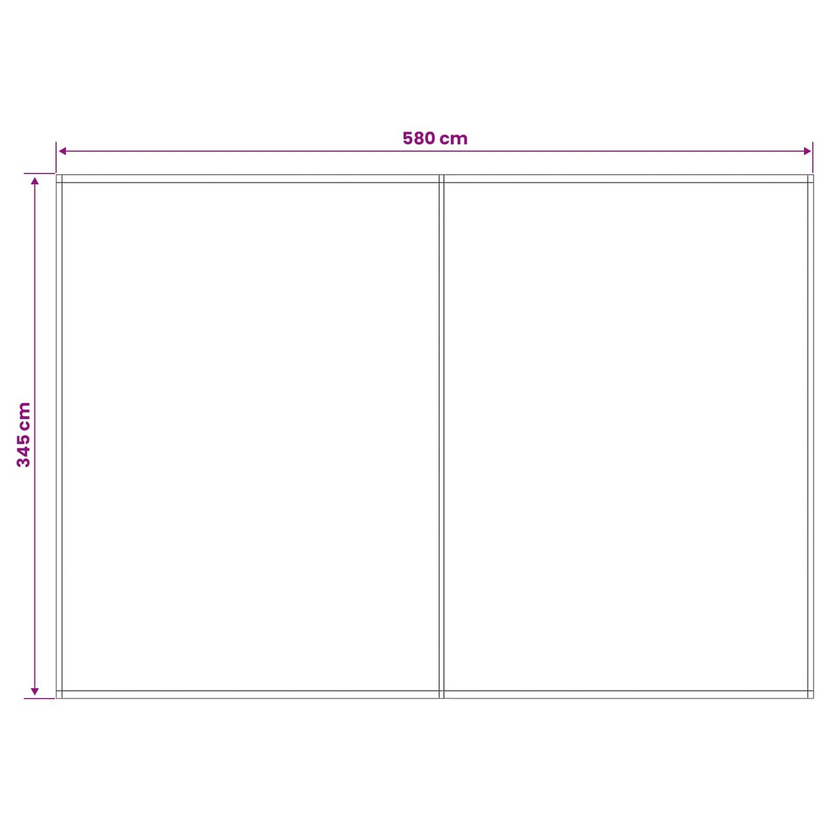 Reservedug til markise Grøn og Hvid 600 × 350 cm Polyester