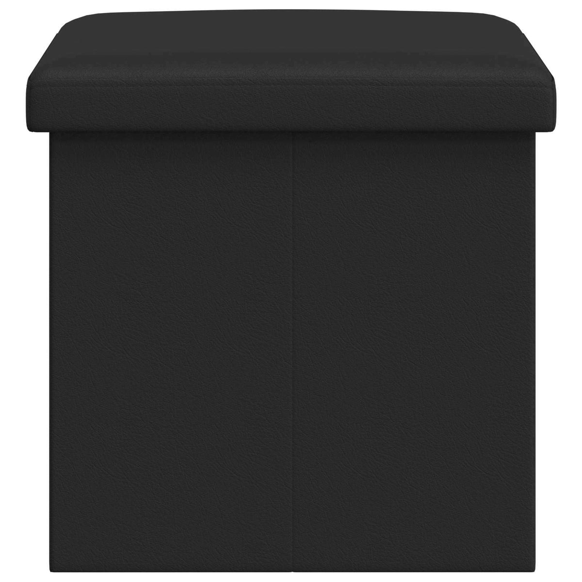 Foldbar opbevaringsbænk Sort 180 kg 80 L 77 x 38 x 38 cm PVC