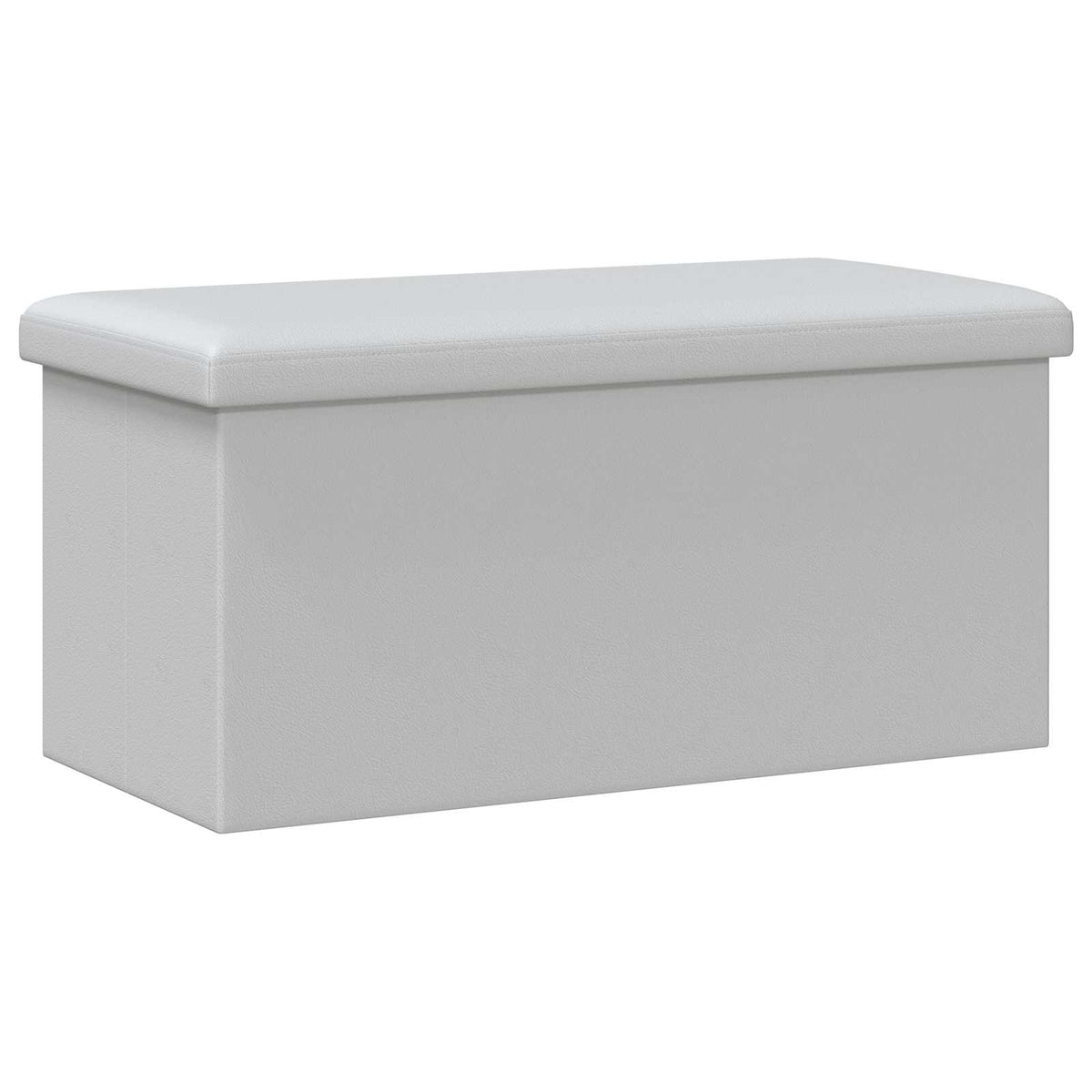 Foldbar opbevaringsbænk Hvid 180 kg 80 L 77 x 38 x 38 cm PVC