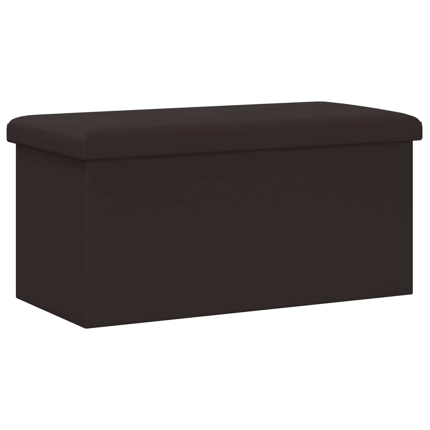 Foldbar opbevaringsbænk Brun 180 kg 80 L 77 x 38 x 38 cm PVC