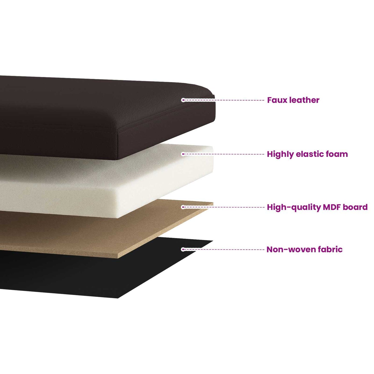 Foldbar opbevaringsbænk Brun 180 kg 80 L 77 x 38 x 38 cm PVC
