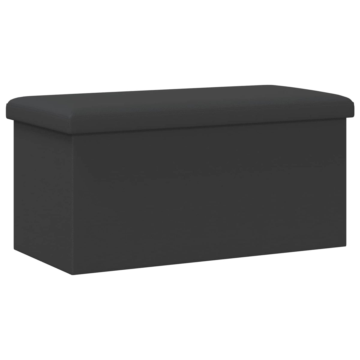 Foldbar opbevaringsbænk Grå 180 kg 80 L 77 x 38 x 38 cm PVC