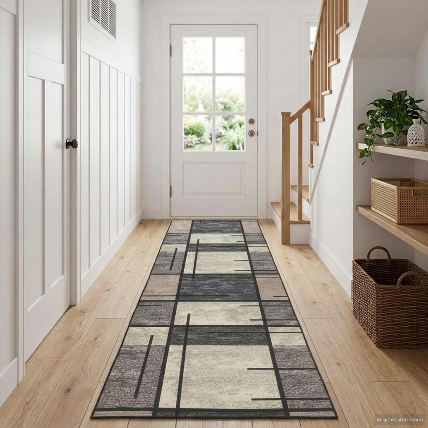 Tæppe Runner LESAKA Brun 50 x 150 cm Diamantvelour
