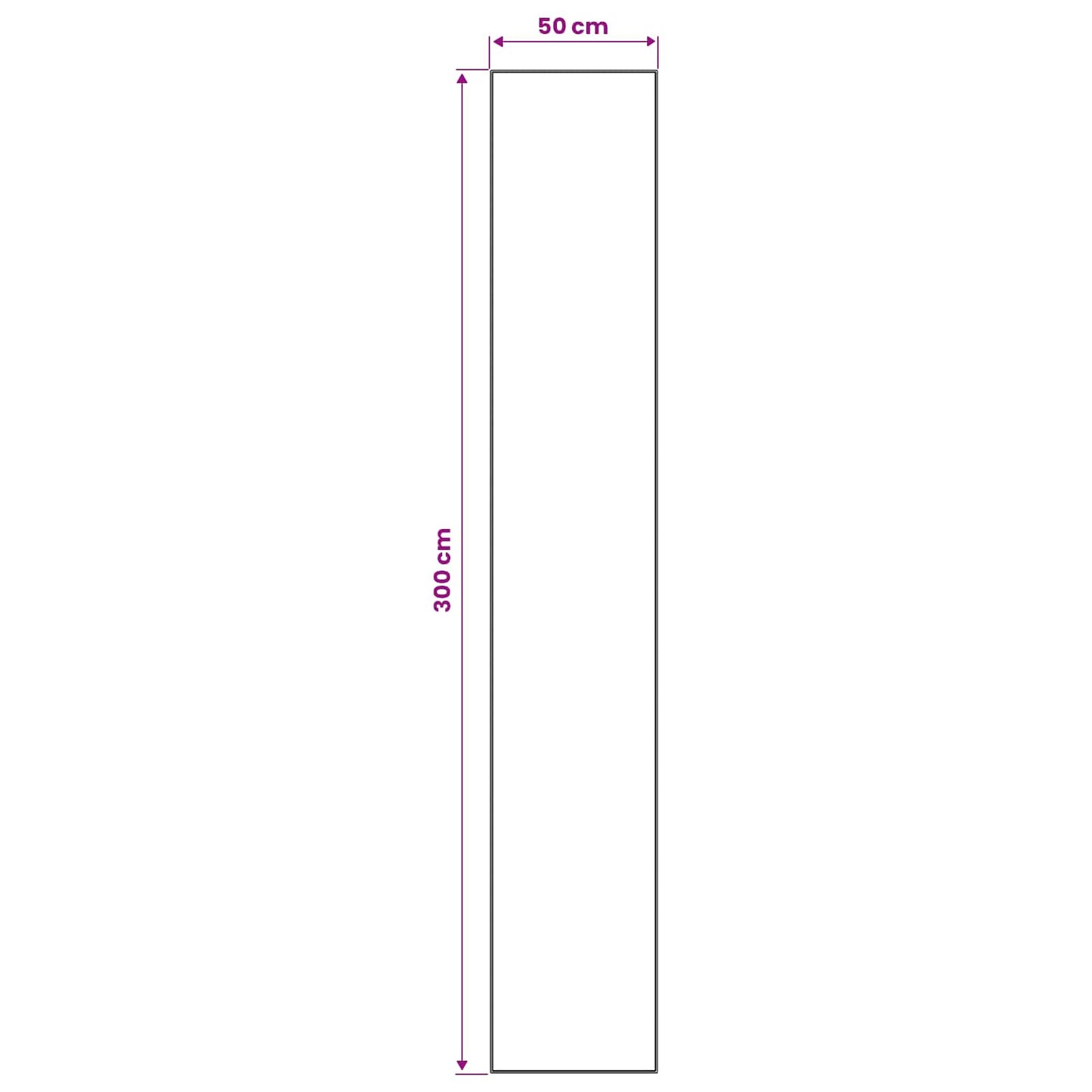 Tæppe Runner LESAKA Brun 50 x 300 cm Diamantvelour