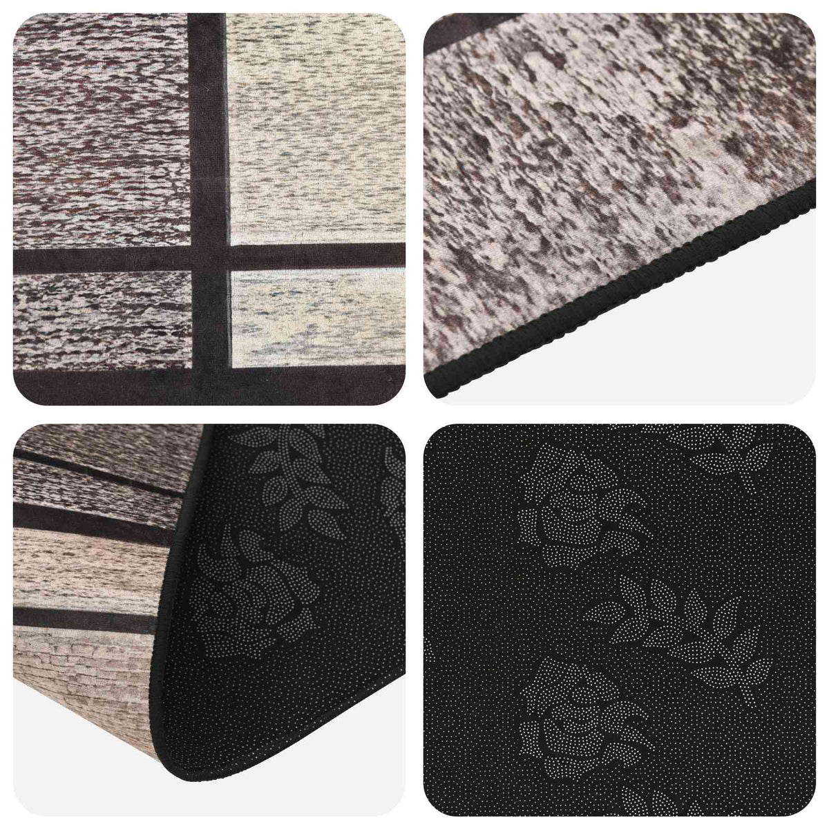 Tæppe Runner LESAKA Brun 100 x 150 cm Diamantvelour
