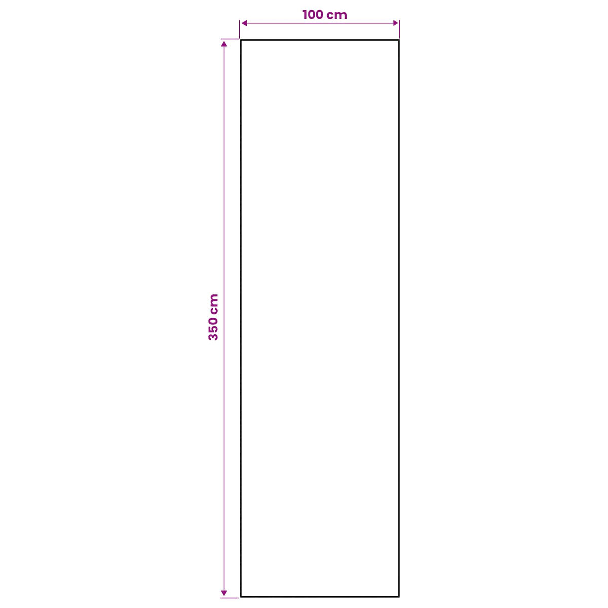 Tæppe Runner LESAKA Brun 100 x 350 cm Diamantvelour