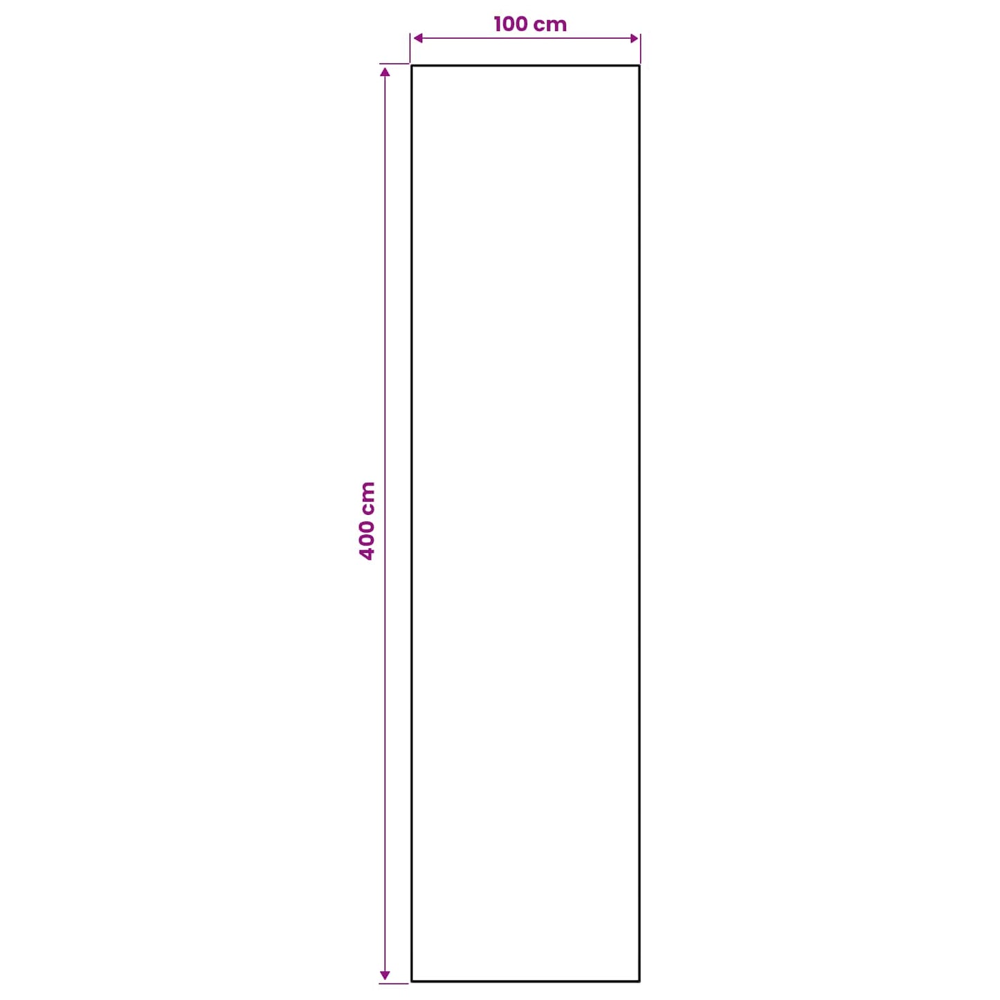 Tæppe Runner LESAKA Sort og Guld 100 x 400 cm Diamantvelour