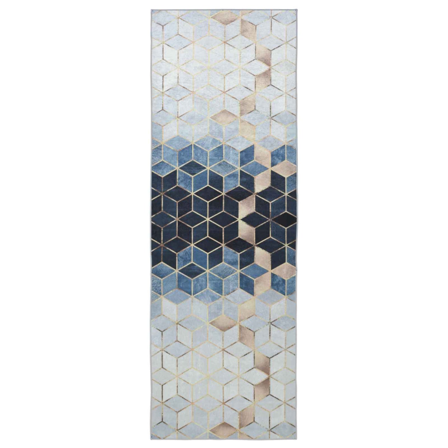Tæppe Runner LESAKA Sølv 50 x 100 cm Diamantvelour